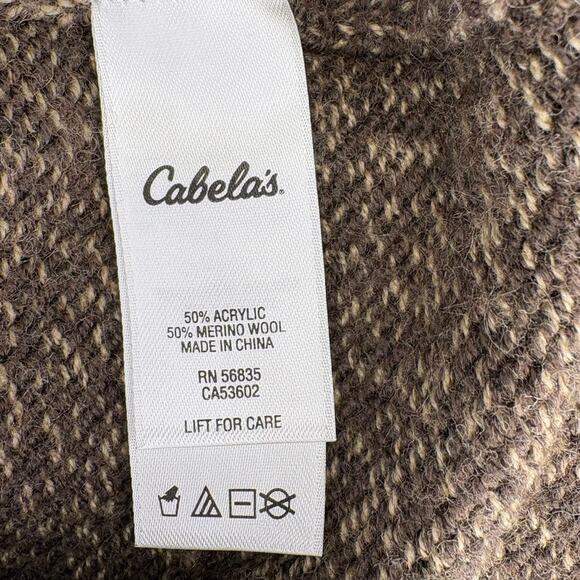 Cabela's Brown Neutral Minimalist Wool Knit Fishermen Sweater Womens Sz 2XL - Picture 6 of 7
